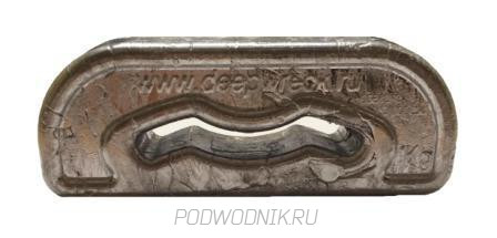 Груз 1 кг КОМПАКТ для подводной охоты (специально разработанной формы)